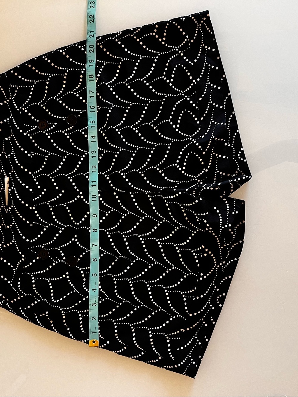 Molly Bracken Black Dot Print High Waist Tailored Shorts French Chic M - Picture 5 of 13